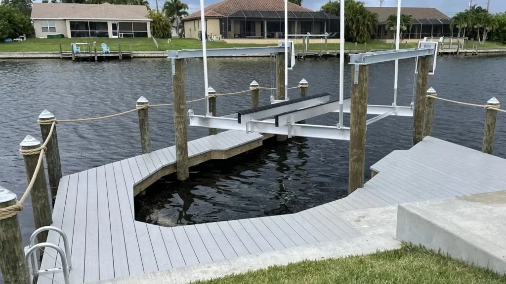 Custom Dock in Cape Coral built by Submerged Consultants Marine Contractor