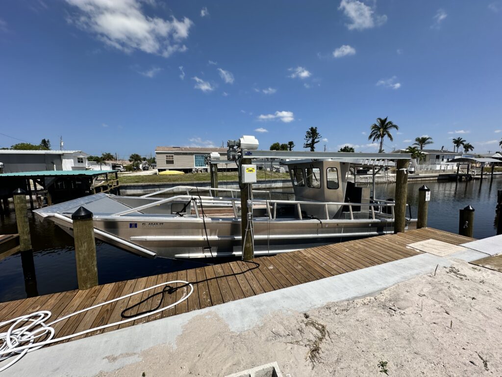 Custom dock built by Submerged Consultants a Cape Coral Based Dock Builder