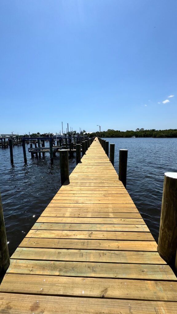 commercial boardwalk for community marina in sarasota county