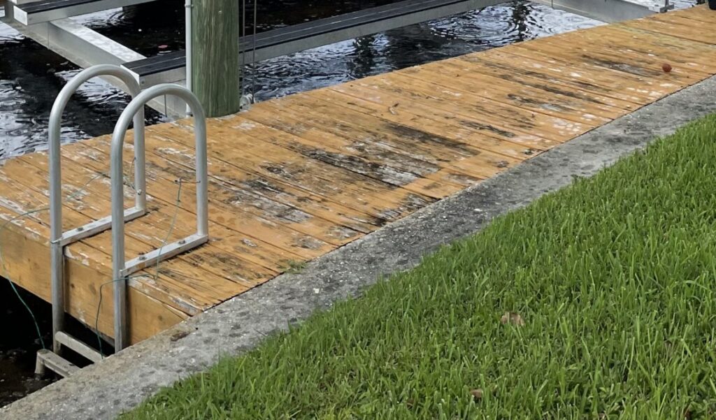 Dock before being re-decked by Submerged Consultants