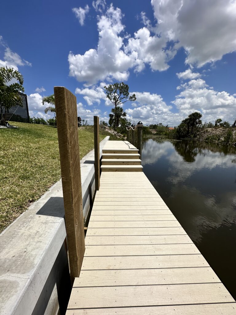 Custom Dock in stalled by submerged consultants
