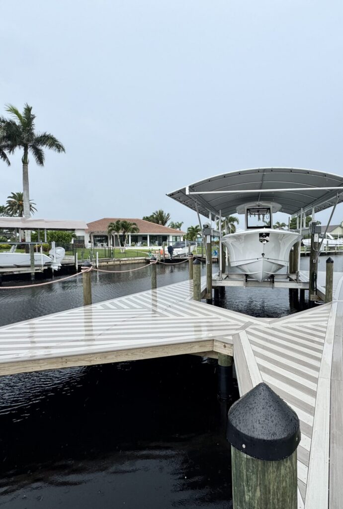 Custom dock built by Submerged Consultants in Cape Coral FL