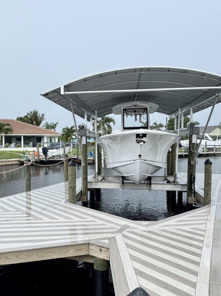 Custom dock built by Submerged Consultants in Cape Coral FL