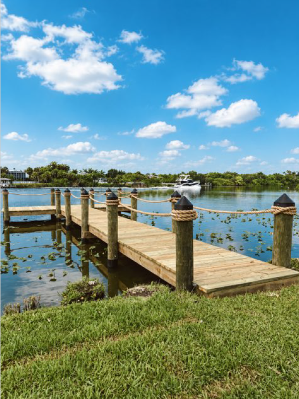 Custom dock built by Submerged Consultants a Cape Coral Based Dock Builder