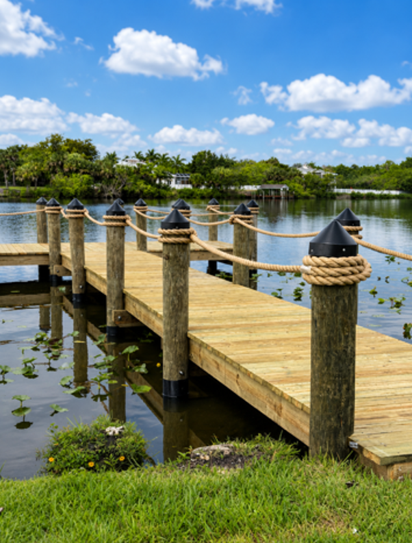 Custom dock built by Submerged Consultants a Cape Coral Based Dock Builder