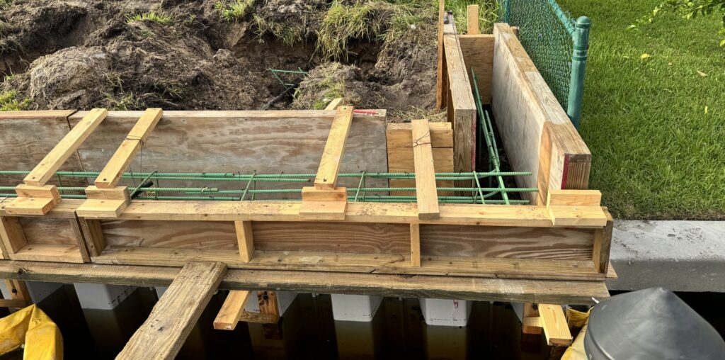 seawall cap framing